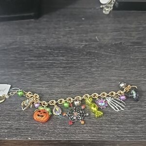 Betsey Johnson Gold Halloween Charm Bracelet